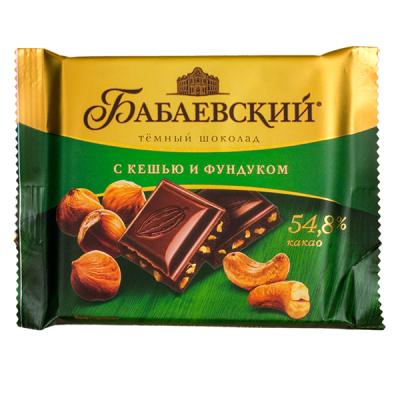 шоколад Бабаевский Темный с Кешью и Фундуком 70 г 1/20