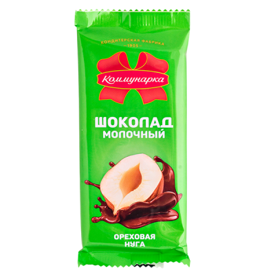 шоколад Коммунарка Молочный Ореховая нуга 80 г 1/20