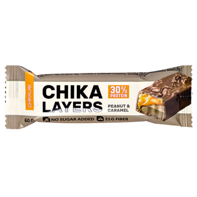 Батончик CHIKA LAYERS глазированный Peanut & Caramel 60 г 1/20