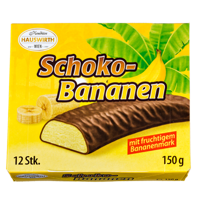 конфеты HAUSWIRTH Schoko-Bananen 150 г 1/12