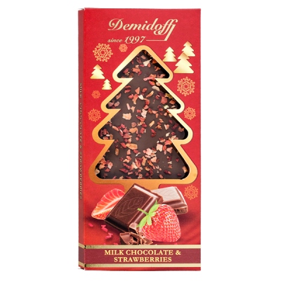 шоколад A&A Demidoff ЕЛКА Milk Strawberries 80 г 1/10 шоколад A&A Demidoff ЕЛКА Milk Strawberries 80 г 1/10