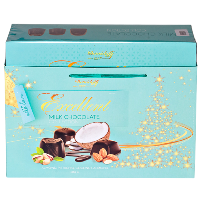 конфеты A&A Demidoff EXCELLENT Almond, Pistachio, Coconut 284 г 1/10 конфеты A&A Demidoff EXCELLENT Almond, Pistachio, Coconut 284 г 1/10