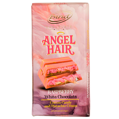 шоколад BIND ANGEL HAIR White, Raspberry 170 г 1/6 (СРОК 06.05.2027)