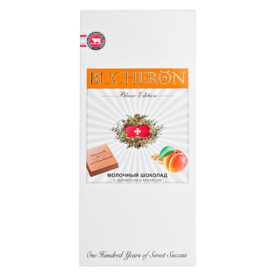 шоколад BUCHERON BLANC EDITION Молочный абрикос-арахис 85 г 1/10