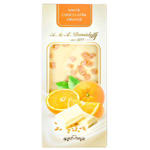 шоколад A&A Demidoff Белый с апельсином 80 г 1/10