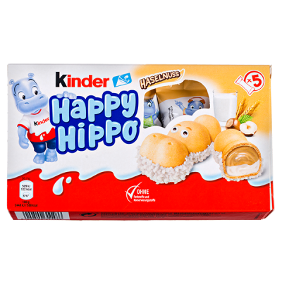 печенье Киндер Happy Hippo Haselnuss 103.5 г 1/10 печенье Киндер Happy Hippo Haselnuss 103.5 г 1/10