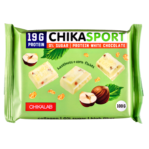 Шоколад CHIKASPORT Hazelnuts & Corn flakes 100 г 1/4