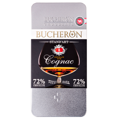шоколад BUCHERON ж/б 72% Горький с Коньяком 100 г 1/10
