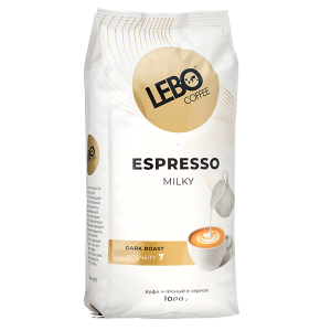 кофе LEBO ESPRESSO MILKY 1 кг зерно 1/5