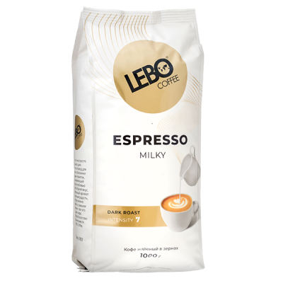кофе LEBO ESPRESSO MILKY 1 кг зерно 1/5