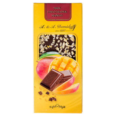 шоколад A&A Demidoff Молочный с манго 80 г 1/10