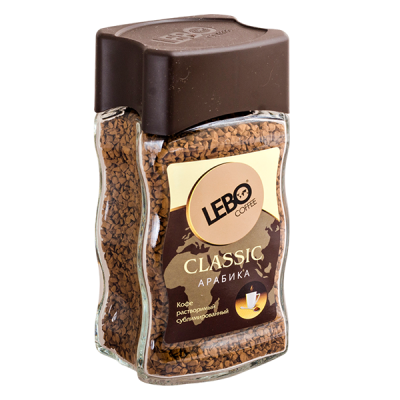 кофе растворимый LEBO CLASSIC Arabica 100 г ст/б 1/12