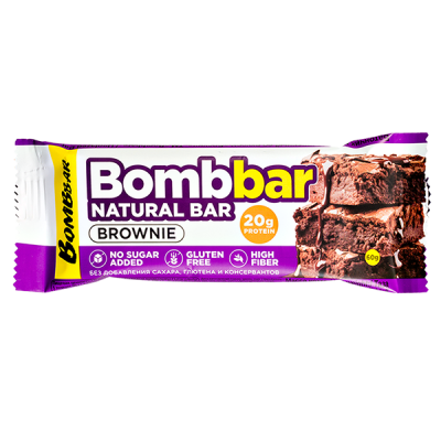 Батончик Bombbar протеиновый BROWNIE 60 г 1/20