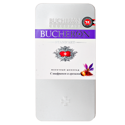 шоколад BUCHERON ж/б Молочный с Шафраном и орехами 100 г 1/10 шоколад BUCHERON ж/б Молочный с Шафраном и орехами 100 г 1/10
