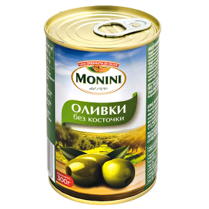 оливки MONINI без косточки 300 г ж/б 1/12