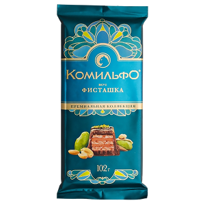 шоколад КОМИЛЬФО Фисташка 102 г 1/13