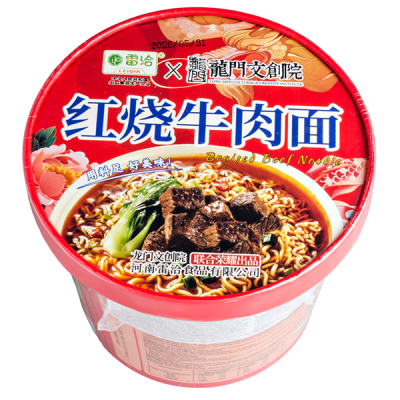 Лапша б/п LeiQia со вкусом тушеной говядины 120 г 1/12