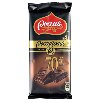 шоколад Российский Горький 70% 75 г 1/22