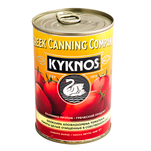 томаты KYKNOS целые очищенные в собственном соку 400 г ж/б 1/24 томаты KYKNOS целые очищенные в собственном соку 400 г ж/б 1/24