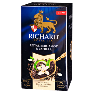 чай RICHARD 'ROYAL BERGAMOT & VANILLA' 25 пакетиков 1/12