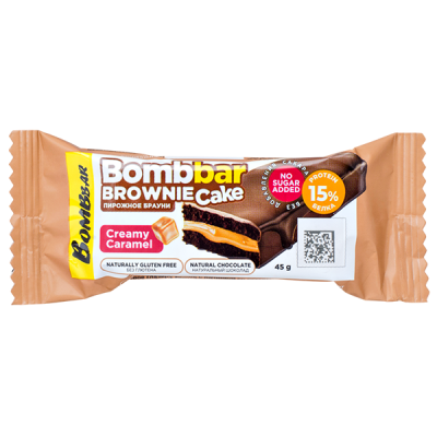 Пирожное Bombbar BROWNIE Cake Creamy Caramel 45 г 1/20