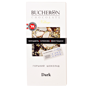 шоколад BUCHERON VILLAGE DARK Миндаль Клюква Фисташки 85 г 1/10