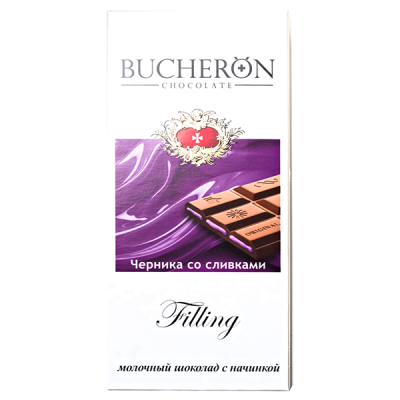 шоколад BUCHERON Filling Черника со сливками 85 г 1/10