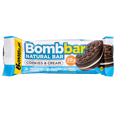 Батончик Bombbar протеиновый COOKIES & CREAM 60 г 1/20