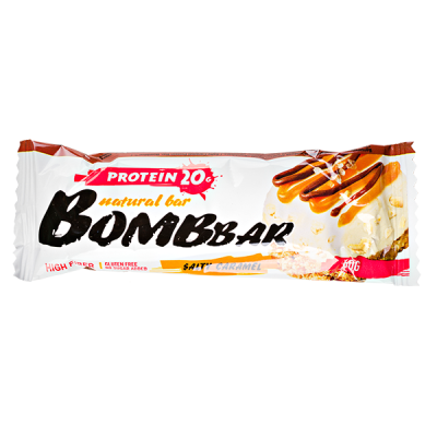 Батончик Bombbar протеиновый SALTY CARAMEL 60 г 1/20