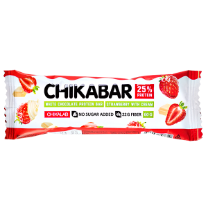 Батончик CHIKALAB глазированный CHIKABAR Strawberry Cream 60 г 1/20 Батончик CHIKALAB глазированный CHIKABAR Strawberry Cream 60 г 1/20