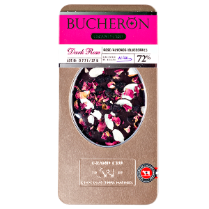 шоколад BUCHERON GRAND CRU ж/б Горький с Миндалем, Черникой, Лепестками роз 100 г 1/10