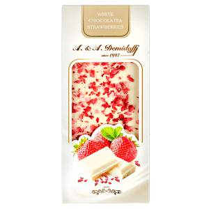 шоколад A&A Demidoff Белый с клубникой 80 г 1/10