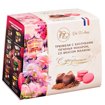 конфеты MATHEZ PoD'Aree Трюфель с кусочками печенья Макарон со вкусом малины 160 г 1/12 конфеты MATHEZ PoD'Aree Трюфель с кусочками печенья Макарон со вкусом малины 160 г 1/12