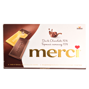 шоколад MERCI Dark 72% 100 г 1/15
