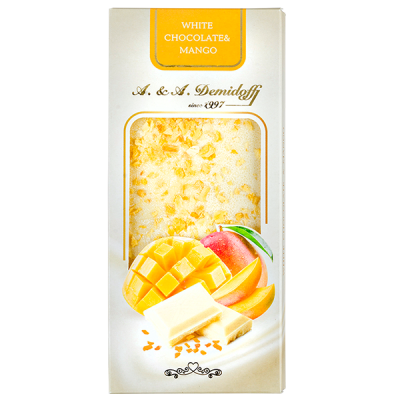 шоколад A&A Demidoff Белый с манго 80 г 1/10