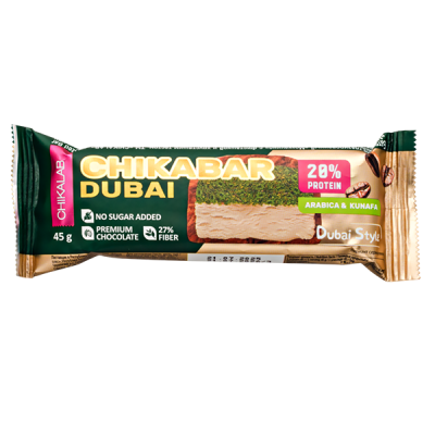 Батончик CHIKABAR DUBAI глазированный Mocaccino & Kunafa 45 г 1/30 Батончик CHIKABAR DUBAI глазированный Mocaccino & Kunafa 45 г 1/30