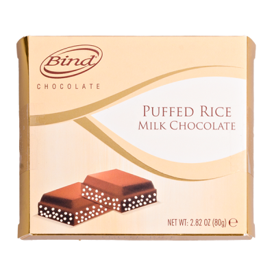 шоколад BIND Puffed Rice 80 г 1/12