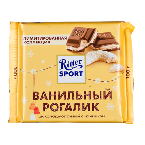 шоколад Риттер Спорт Ванильный Рогалик 100 г 1/12