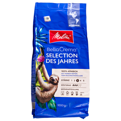 кофе MELITTA Bella Crema SELECTION DES JAHRES 1 кг зерно 1/8