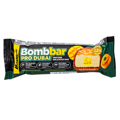 Батончик Bombbar PRO DUBAI Mango & Kunafa 45 г 1/30