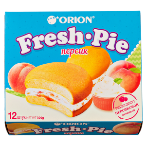 пирожное ORION Fresh-Pie Персик 300 г 1/8 пирожное ORION Fresh-Pie Персик 300 г 1/8