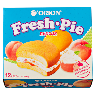 пирожное ORION Fresh-Pie Персик 300 г 1/8 пирожное ORION Fresh-Pie Персик 300 г 1/8