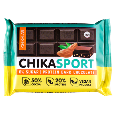 Шоколад CHIKASPORT Dark Almonds 100 г 1/4