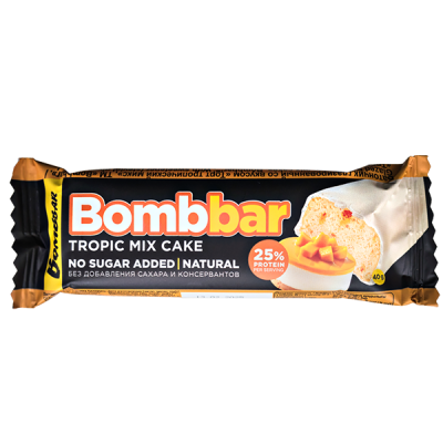 Батончик Bombbar глазированный Tropic Mix Cake 40 г 1/30