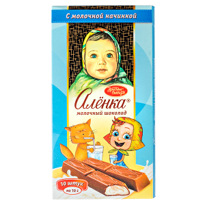 шоколад Аленка Порционный с молочной начинкой 100 г 1/17