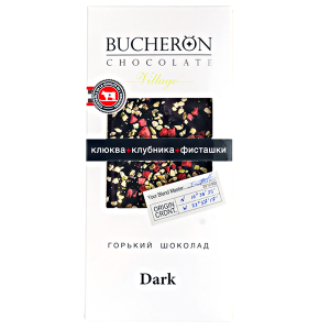 шоколад BUCHERON VILLAGE DARK Клюква Клубника Фисташки 85 г 1/10