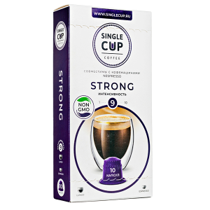 кофе капсулы SINGLE CUP STRONG (10 капсул)