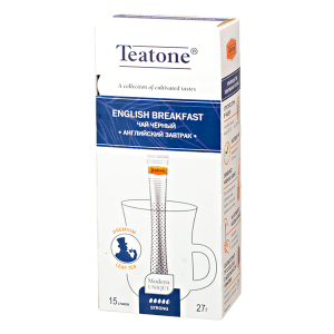 чай TEATONE 'ENGLISH BREAKFAST' 15 стиков 1/12