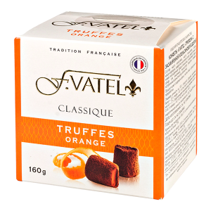 конфеты F.VATEL Трюфель с апельсиновой цедрой 160 г 1/12