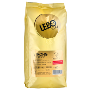 кофе LEBO STRONG ESPRESSO 1 кг зерно 1/5